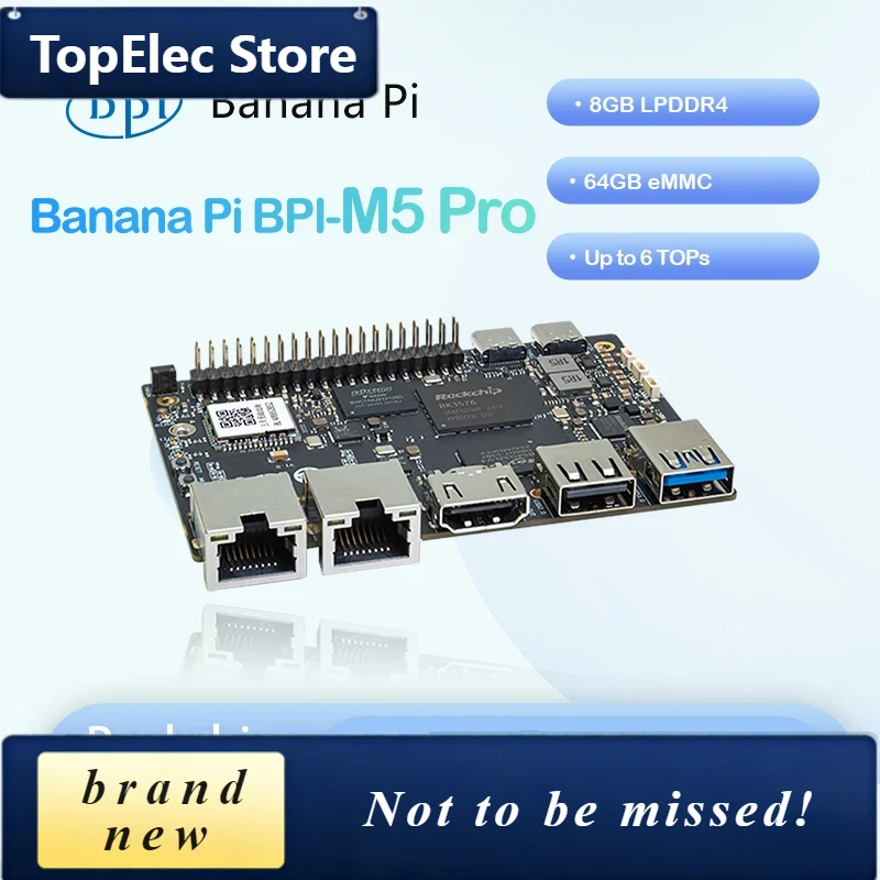 Плата разработки TopElec Banan – обзор и цена Banana Pi Bpi-M5