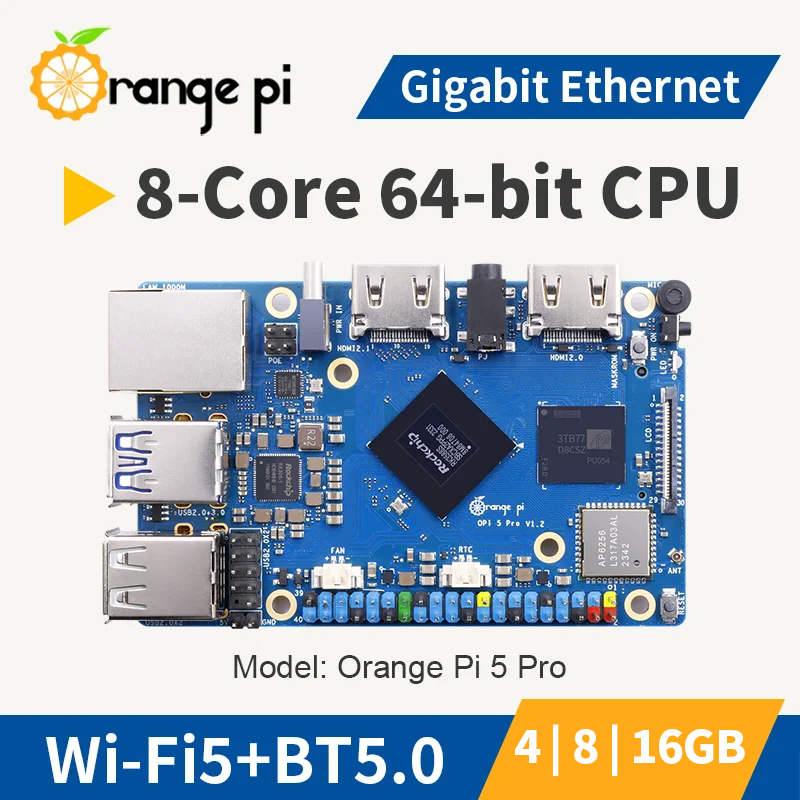 Orange Pi 5 Pro 16 8 4 ГБ ОЗУ  – обзор и цена Orange Pi 5 Plus 16Gb